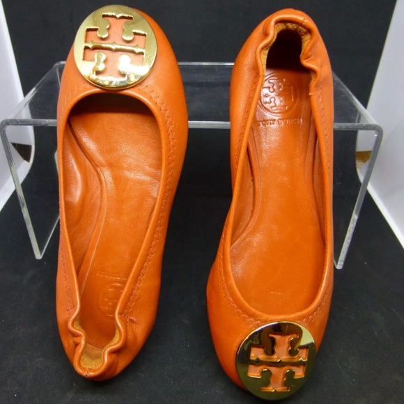 tory burch flats orange